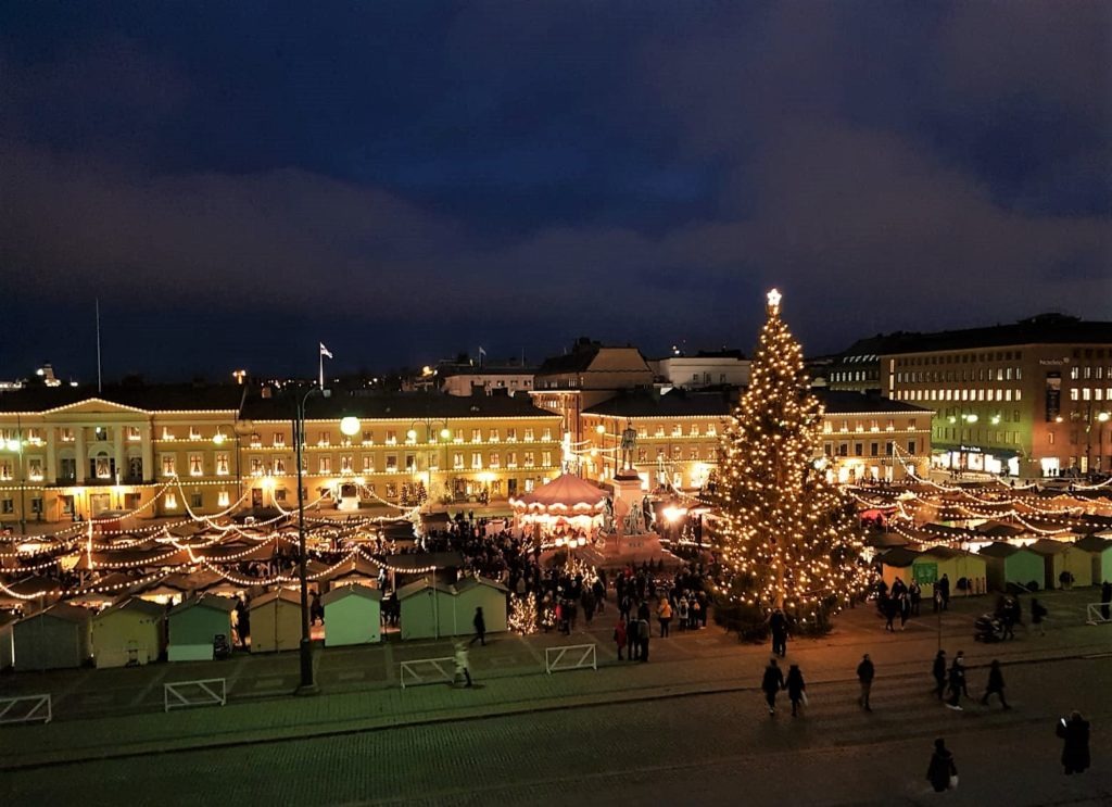 Christmas market in Helsinki, Finland