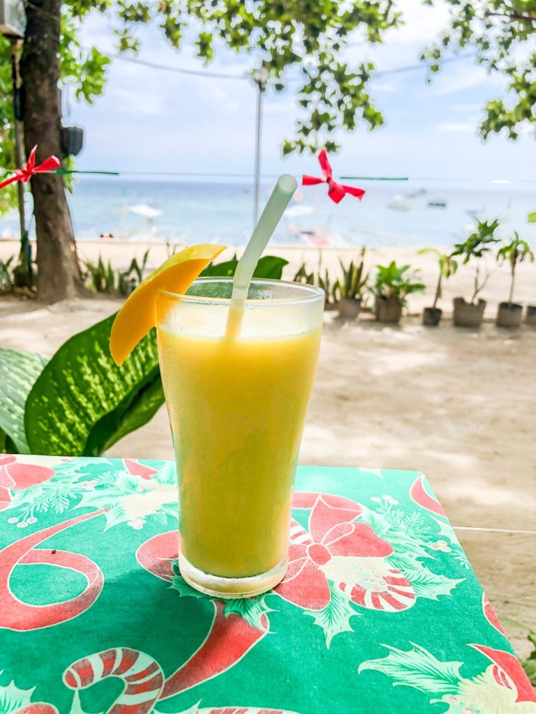 mango shake, Alona Beach, Philippines