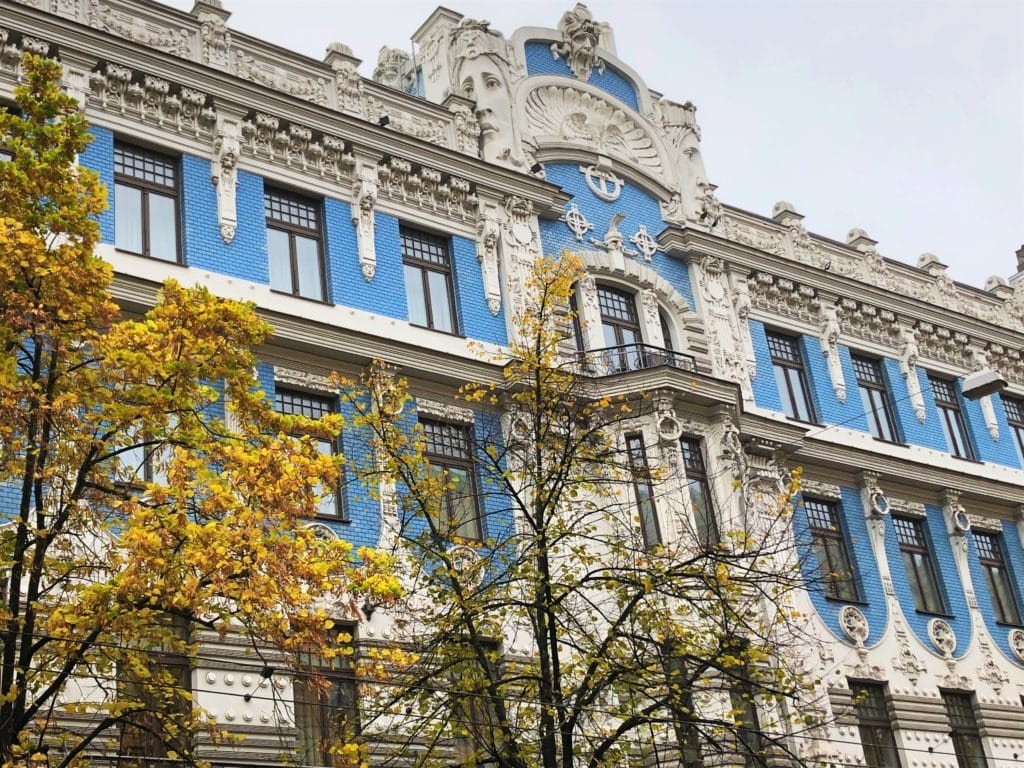 Art Nouveau styled building in Riga, Latvia