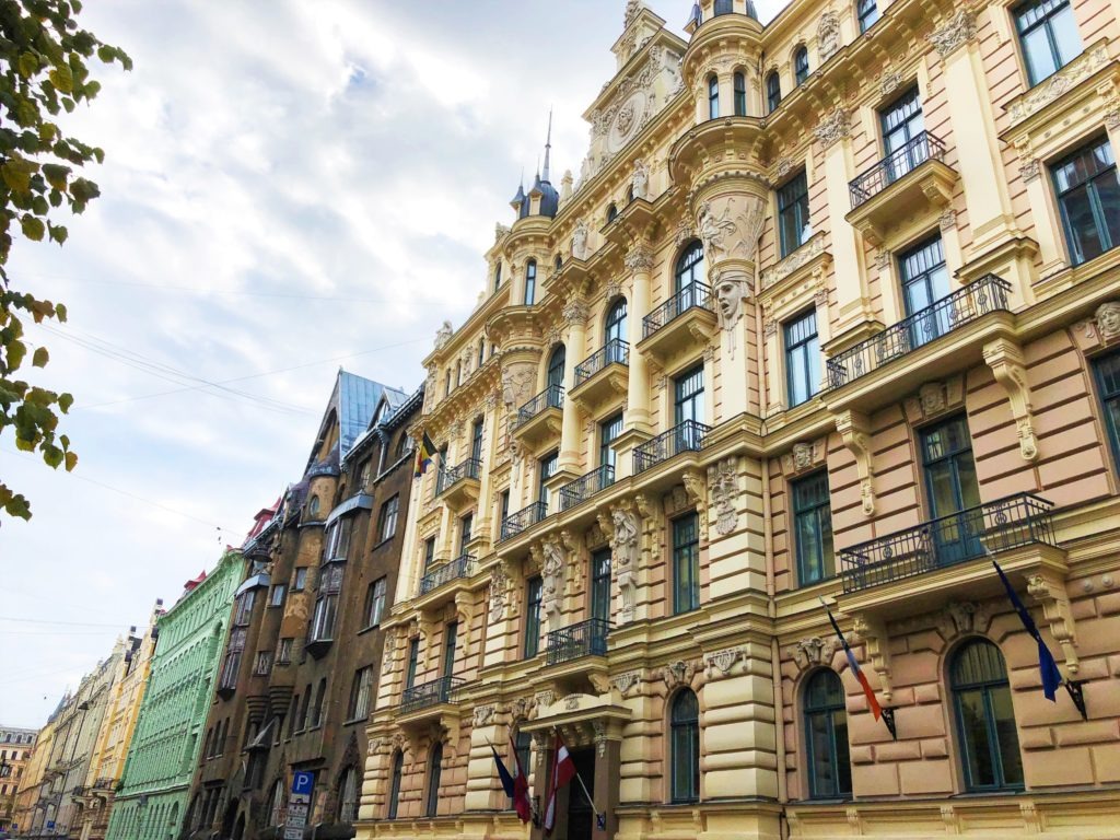 Art Nouveau styled building in Riga, Latvia