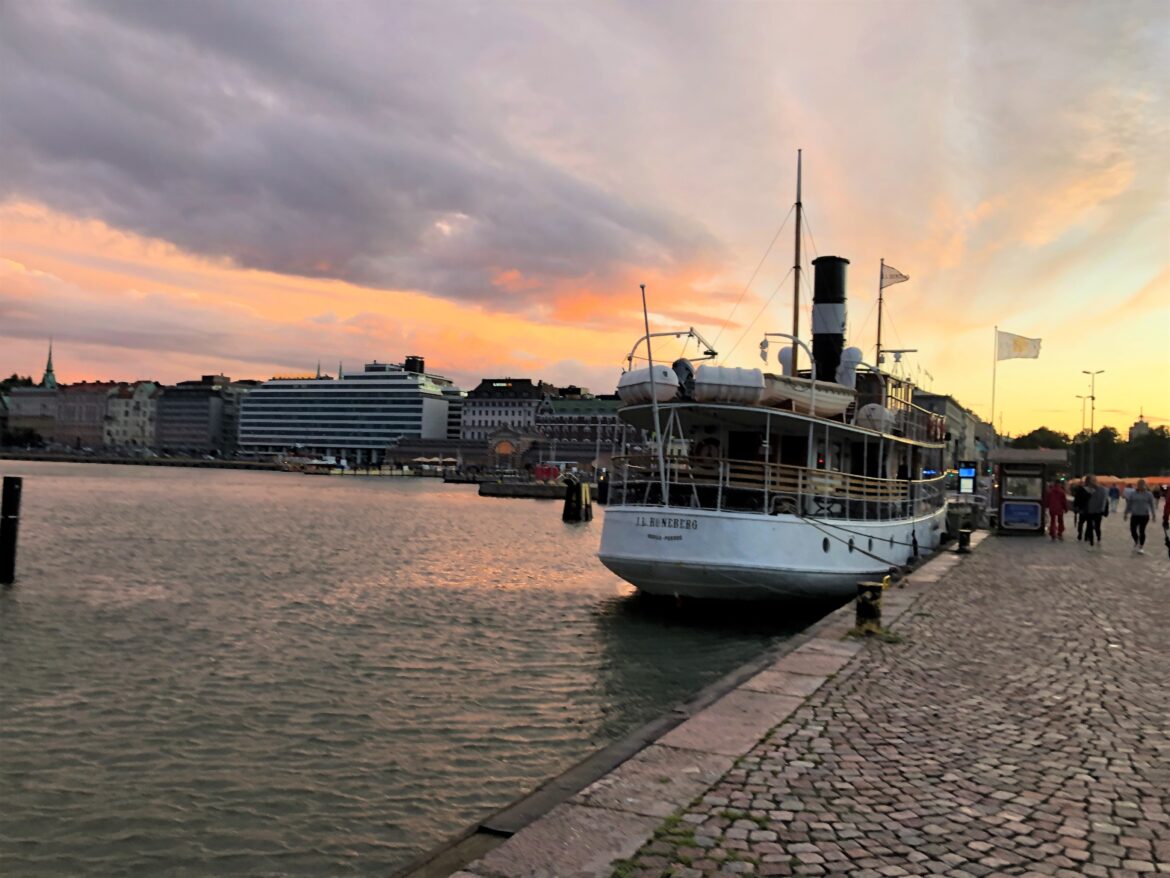 Sunset in Helsinki, Finland